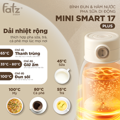 Bình đun Và Hâm Nước Pha Sữa Di động Fatz Baby Mini Smart 17 Plus FB3806BT