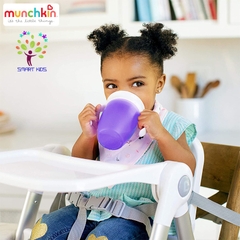 CỐC TẬP UỐNG 360 ĐỘ CHỐNG ĐỔ MUNCHKIN CÓ NẮP 207ML