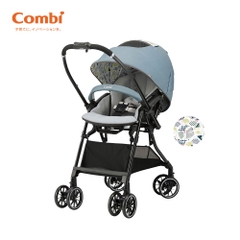 Xe đẩy Combi Sugocal Light 4 bánh quay tự động màu hồng/màu xanh