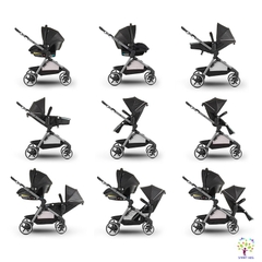 BỘ XE ĐẨY ĐÔI XE ĐẨY- NÔI XÁCH EVENFLO GOLD PIVOT XPAND TRAVEL SYSTEM 3IN1
