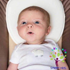 Gối chống bẹt đầu cho bé bbluv Pilo Grey/Ivory