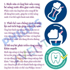 Bình tập uống bằng nhựa, có ống hút hiệu Philips Avent (300ml / 10oz) cho bé từ 12 tháng tuổi scf798.00
