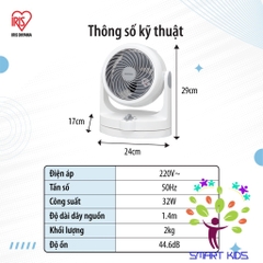 Quạt đối lưu không khí Iris Ohyama PCF-HD15C Quạt điện thông minh giúp tuần hoàn không khí, ổn định nhiệt độ phòng