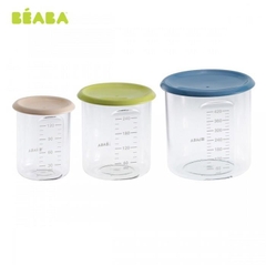 Bộ 3 hộp chia thức ăn nhựa Tritan Pháp Beaba