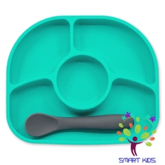 Bộ khay ăn kèm thìa silicone bbluv Yumi (FDA)