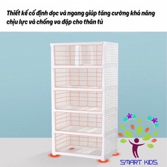 Tủ Nhựa Ngăn Kéo 5 Tầng Kub Mẫu Mới KB-0902