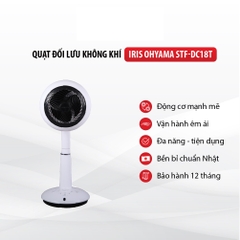 Quạt đối lưu không khí Iris Ohyama STF-DC18T Quạt cây điều khiển từ xa, hẹn giờ bật tắt, tuần hoàn không khí