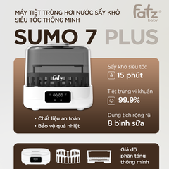 Máy Tiệt Trùng Hơi Nước Sấy Khô Siêu Tốc Thông Minh Fatz Baby Sumo 7 Plus FB4935VN