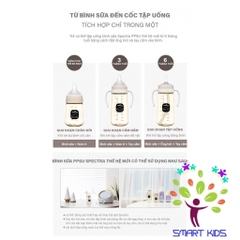 Bình sữa PPSU cổ rộng Spectra 260ml núm size M /L/ LL