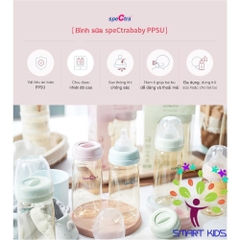 BÌNH SỮA PPSU CỔ RỘNG SPECTRA 160ML (CÓ NÚM TI SIZE S)