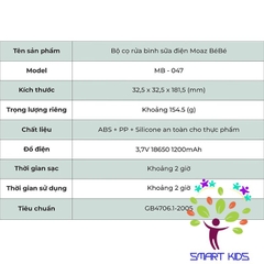 Bộ Cọ Rửa Bình Sữa Điện Moaz Bébé MB-047