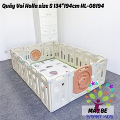 Quây Cũi Nhựa Gấp Gọn Hình Voi HOLLA Tặng Kèm Thảm Và Bóng