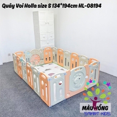 Quây Cũi Nhựa Gấp Gọn Hình Voi HOLLA Tặng Kèm Thảm Và Bóng