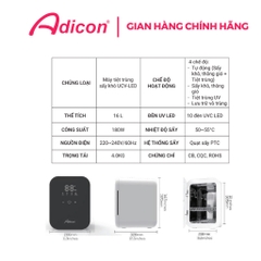 Máy tiệt trùng sấy khô UVC - LED ADICON S10