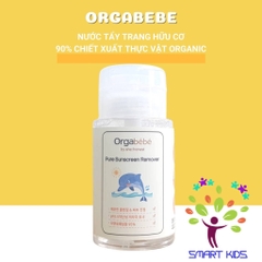 Nước tẩy trang kem chống nắng hữu cơ ORGABÉBÉ cho bé 3m+ dung dịch làm sạch kem chống nắng trên da trẻ em 150ml