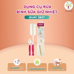 Bộ Cọ Rửa Bình Sữa Quay 360 Độ Tiện Lợi An Toàn Cho Bé Mamamy