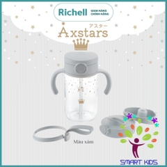 Bộ bình ống hút và nắp uống trực tiếp AXSTARS Richell Nhật Bản