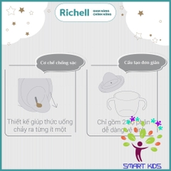 Cốc tập uống trực tiếp AXSTARS Richell Nhật Bản chống sặc cho bé từ 7 tháng