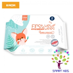 KHĂN ƯỚT LAU MIỆNG VÀ TAY CAO CẤP K-MOM HÀN QUỐC VÂN NỔI 20 tờ