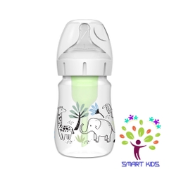 Bình sữa Dr Brown's "Option Plus" cổ rộng 150ml và 270ml nhựa  PP Option Plus in hoạ tiết