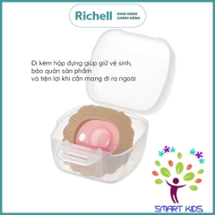 Ty ngậm Richell Nhật Bản cho bé từ 0 tháng có hộp đựng