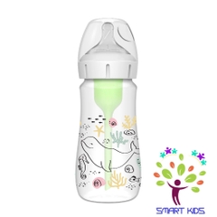 Bình sữa Dr Brown's "Option Plus" cổ rộng 150ml và 270ml nhựa  PP Option Plus in hoạ tiết