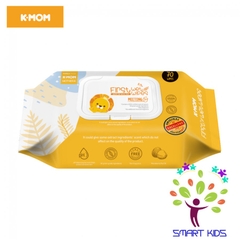 KHĂN ƯỚT CAO CẤP K-MOM HÀN QUỐC VÂN NỔI CÓ NẮP 70 tờ