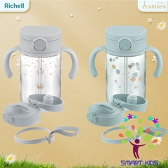 Bộ bình ống hút và nắp uống trực tiếp AXSTARS Richell Nhật Bản