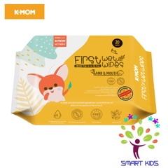 KHĂN ƯỚT LAU MIỆNG VÀ TAY CAO CẤP K-MOM HÀN QUỐC VÂN NỔI 20 tờ