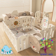 Quây Tuần Lộc Holla - Quây Full gồm Quây,xích đu,cầu trượt,ngựa HL-08199