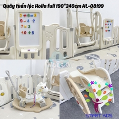 Quây Tuần Lộc Holla - Quây Full gồm Quây,xích đu,cầu trượt,ngựa HL-08199
