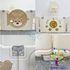 Quây Tuần Lộc Holla - Quây Full gồm Quây,xích đu,cầu trượt,ngựa HL-08199