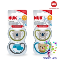 BỘ 2 TI GIẢ NUK SPACE SILICONE CHÍNH HÃNG NHẬP KHẨU ĐỨC