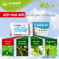 Khăn Ướt Thảo Dược Dr.Papie  Khăn lau hạ sốt Dr Papie dành cho bé 0m+ và 3m+ hộp 25 tờ