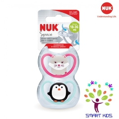 BỘ 2 TI GIẢ NUK SPACE SILICONE CHÍNH HÃNG NHẬP KHẨU ĐỨC