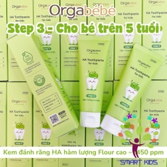 Kem Đánh Răng Thuần Chay 3 Giai Đoạn Orgabebe an toàn cho bé