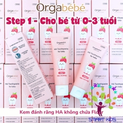 Kem Đánh Răng Thuần Chay 3 Giai Đoạn Orgabebe an toàn cho bé