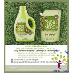 Nước giặt Nature Love Mere hương đậu xanh Mungbean chai 1.8L/ túi 1.3L