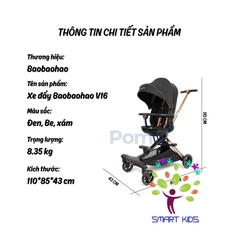 Xe đẩy BAOBAOHAO V16 Hai Chiều Gấp Gọn Cho Bé