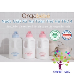 Nước Giặt Xả Orgabebe 1000ml An Toàn Thế Hệ Thứ 4 Dành Cho Làn Da Cơ địa Nhạy Cảm Nhất