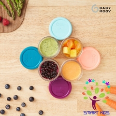 Bộ 8 Hũ Đựng Thực Phẩm Bằng Thủy Tinh Babymoov 100ml Và 220ml
