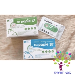 Khăn Ướt Thảo Dược Dr.Papie  Khăn lau hạ sốt Dr Papie dành cho bé 0m+ và 3m+ hộp 25 tờ