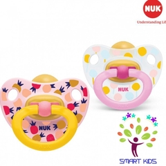 Bộ 2 ti giả NUK cao su Happykids 0-6m , 6-18m