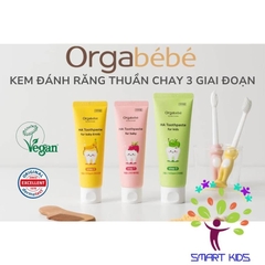Kem Đánh Răng Thuần Chay 3 Giai Đoạn Orgabebe an toàn cho bé