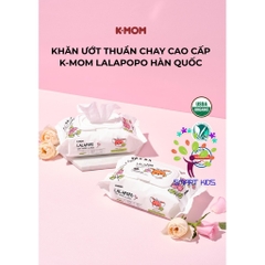 Khăn ướt Thuần Chay K-Mom Lalapopo Hàn Quốc (20c)