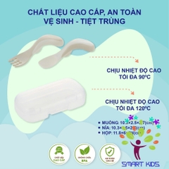 Bộ Muỗng Nĩa T.L.I RICHELL Kèm Hộp Cho Bé Tự Xúc