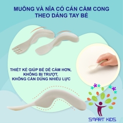 Bộ Muỗng Nĩa T.L.I RICHELL Kèm Hộp Cho Bé Tự Xúc