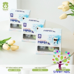 Xịt chống sâu răng Mipbi cho bé từ 1 tuổi giúp làm sạch và bảo vệ men răng, ngăn ngừa mảng bám ố vàng, viêm lợi, hà mủn