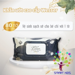 Khăn Ướt Cao Cấp Wesser 80 Tờ 72 Tờ