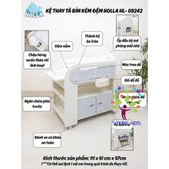 Kệ Thay Tã Bỉm Kèm đệm Holla HL-09242
